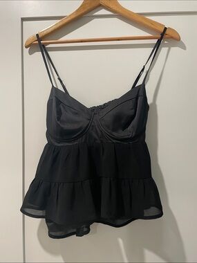 Black Corset Top with Adjustable Straps